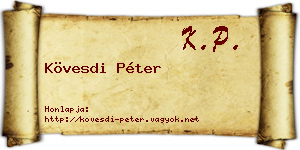 Kövesdi Péter névjegykártya